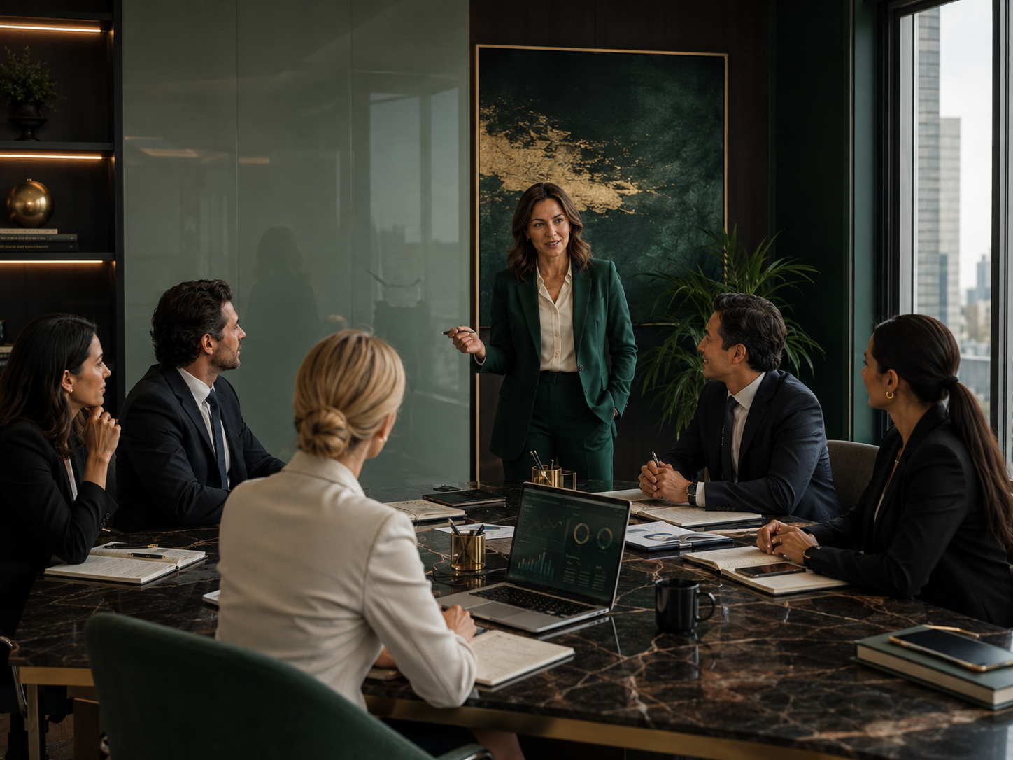 Equipo Zenith Partners en reunión estratégica